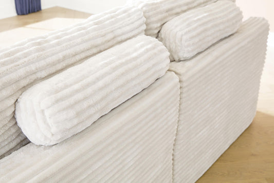 Canefield - LAF / RAF Corner Chair (Set of 2) - Ivory