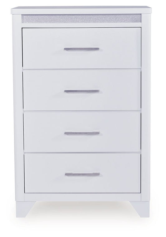 Frostlyn - Four Drawer Chest - White