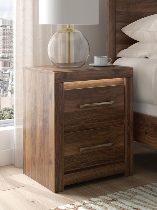 Breckori - Two Drawer Night Stand - Brown