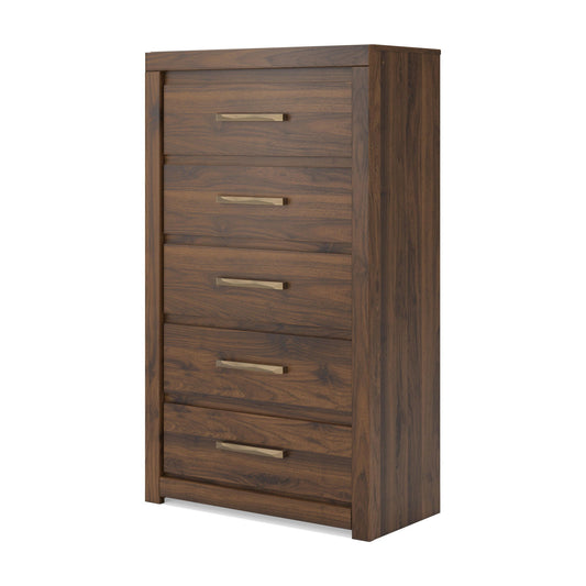 Breckori - Five Drawer Chest - Brown