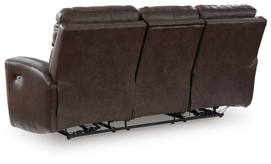 Beadel - Power Reclining Sofa With Adjustable Headrest - Smoke