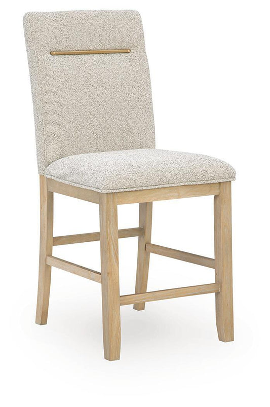 Crendlin - Upholstered Barstool (Set of 2) - Light Brown