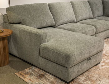 Rosedell - LAF Corner Chaise With Storage - Moss
