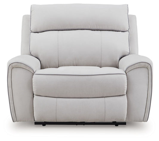 Grafton Pike - Power Recliner / Adjustable Headrest - Pearl / Ash