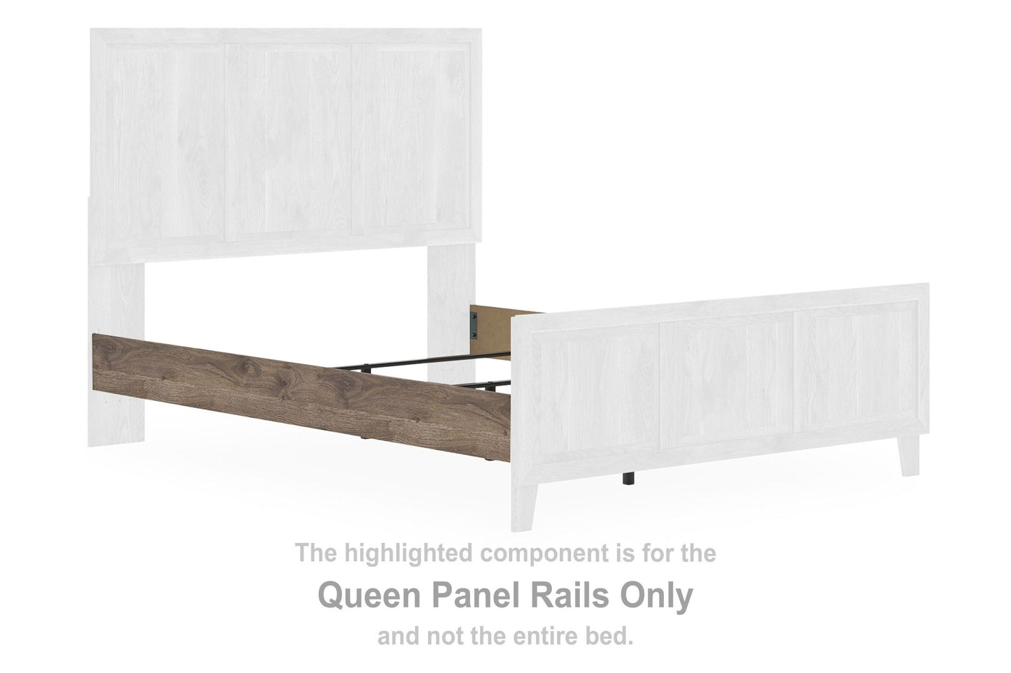 Keithland - Queen Panel Rails - Brown