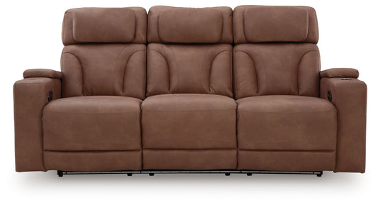 Point Clear - Power Reclining Sofa / Adj Headrest - Caramel