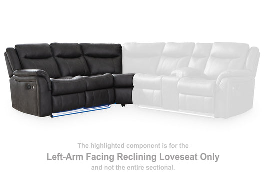 Perarrygin - LAF Reclining Loveseat - Eclipse