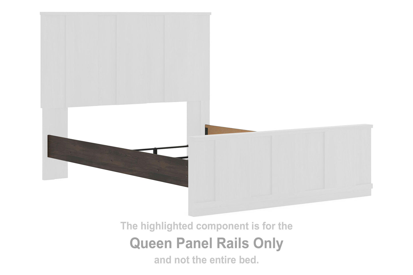 Jadiston - Queen Panel Rails - Dark Brown