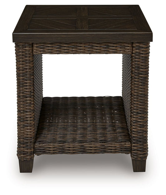 Drakes Beach - Square End Table - Dark Brown