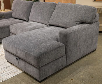 Rosedell - RAF Corner Chaise With Storage - Slate