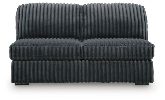Midnight-Madness - Armless Loveseat - Gunmetal