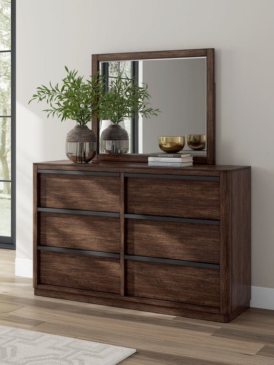 Kendamor - Dresser And Mirror - Dark Brown