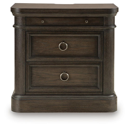 Bannette - Two Drawer Night Stand - Dark Brown