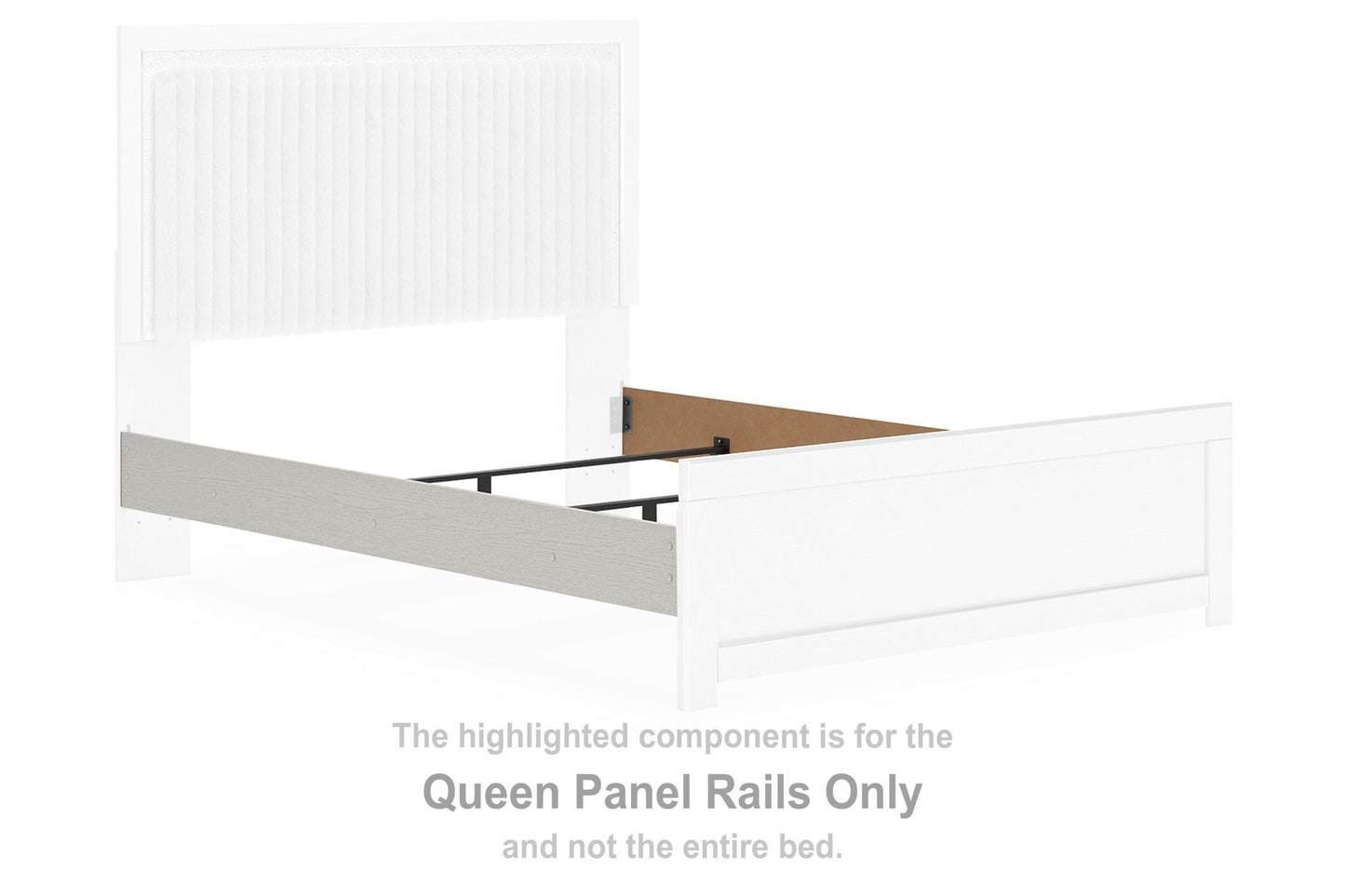 Birmonton - Queen Panel Rails - White