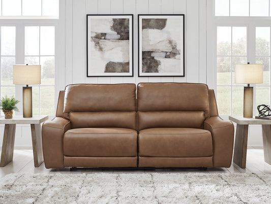 Silverbrooke - 2 Seat Power Reclining Sofa Adjustable Headrest - Caramel