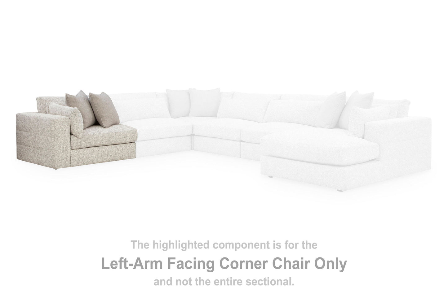 Stonecroft Manor - LAF Corner Chair - Snowstone