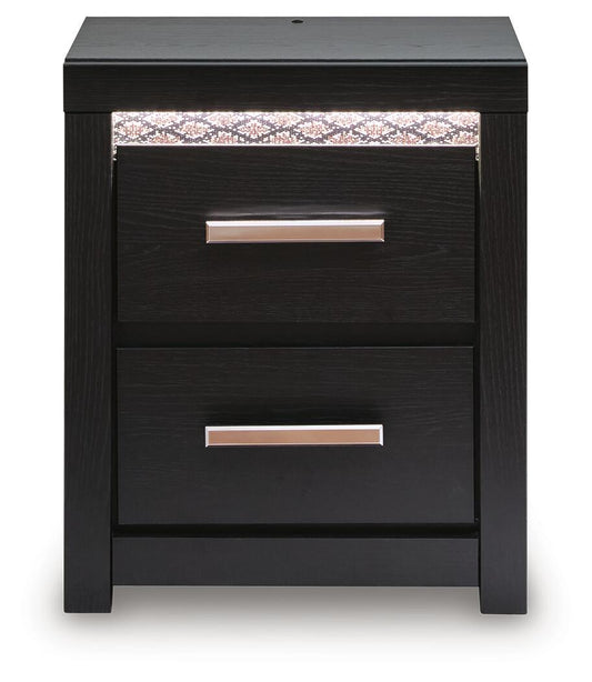 Shoralli - Two Drawer Night Stand - Black