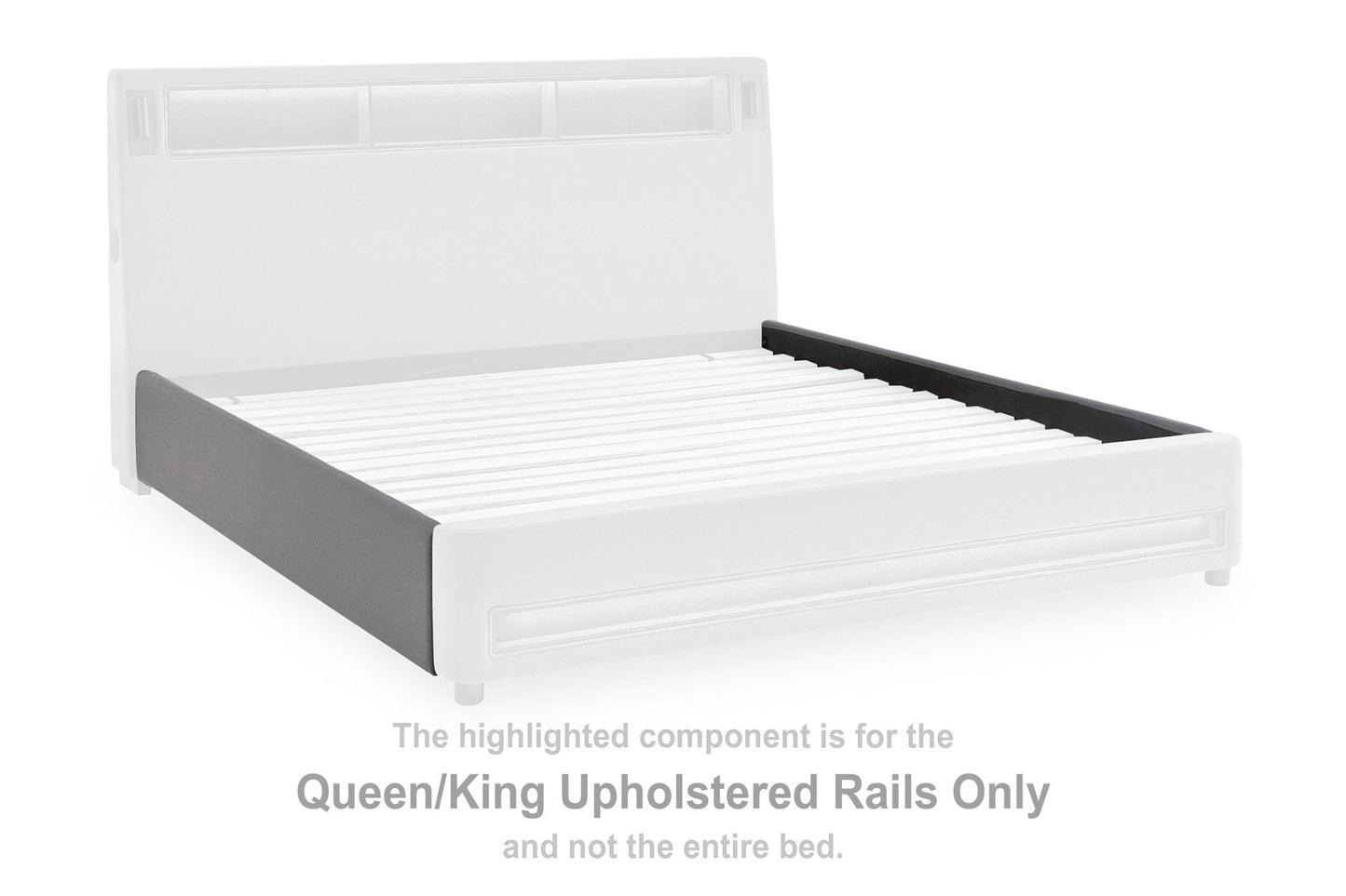 Cayberry - Queen/King Upholstered Rails - Gray
