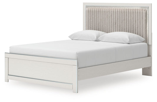 Birmonton - Upholstered Panel Bed With Roll Slats