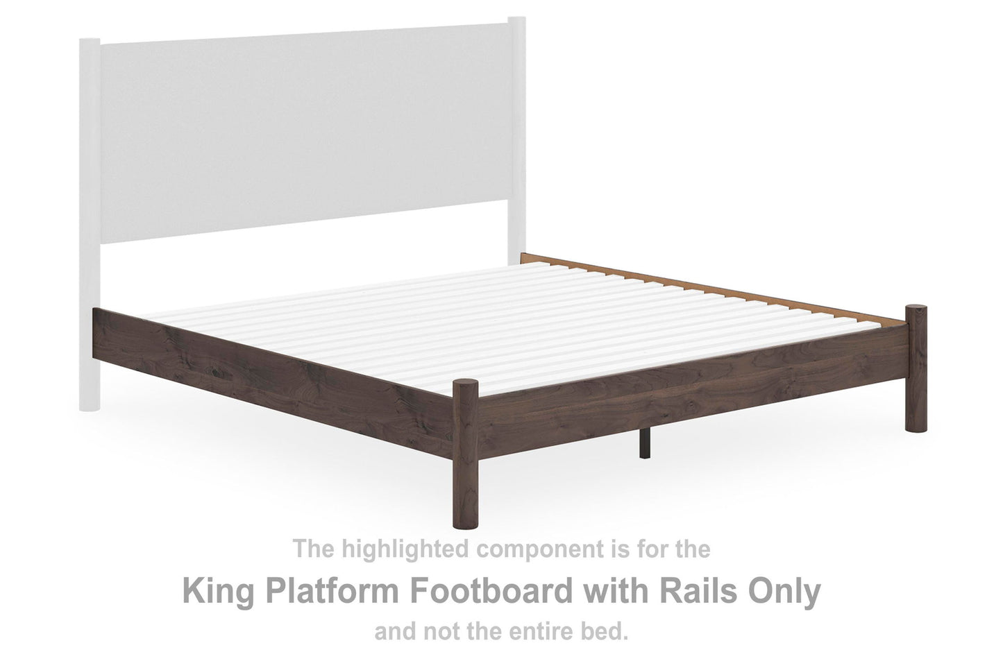 Cadmori - King Platform Footboard/Rails - Brown