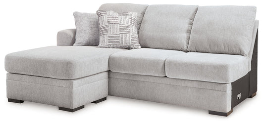 Gabyleigh - Laf Sofa Chaise - Nickel