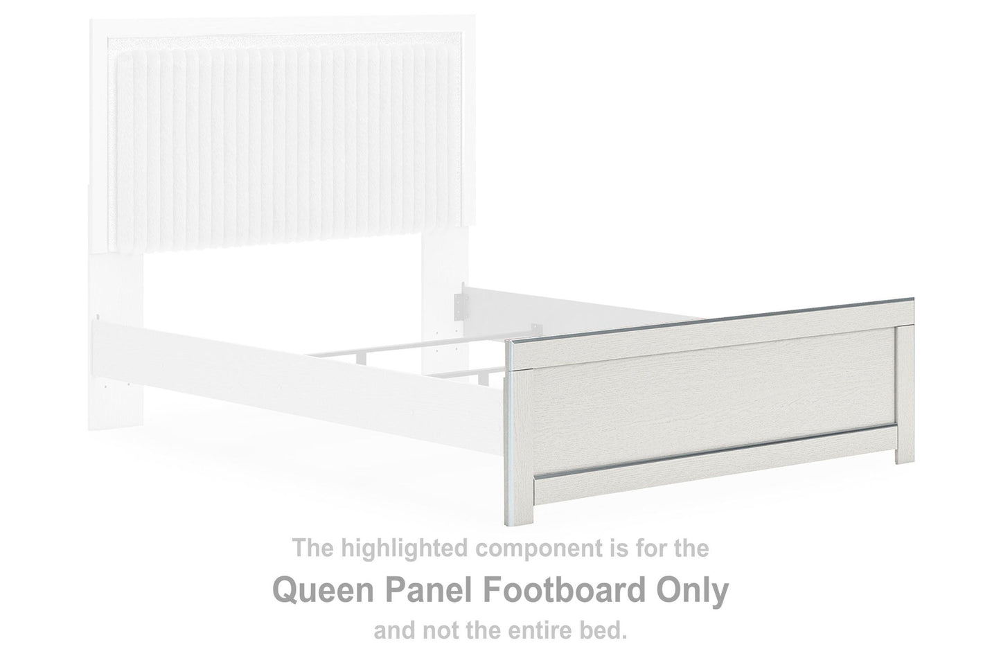 Birmonton - Queen Panel Footboard - White