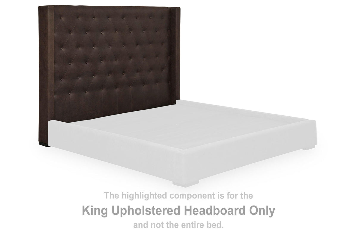 Fremindon - King Upholstered Headboard - Coffee