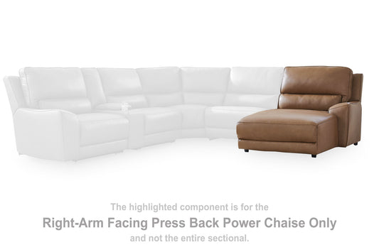 Silverbrooke - RAF Press Back Power Chaise - Caramel