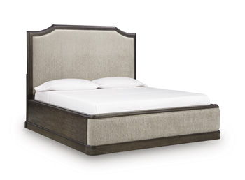Bannette - King/California King Upholstered Footboard With Roll Slats - Dark Brown