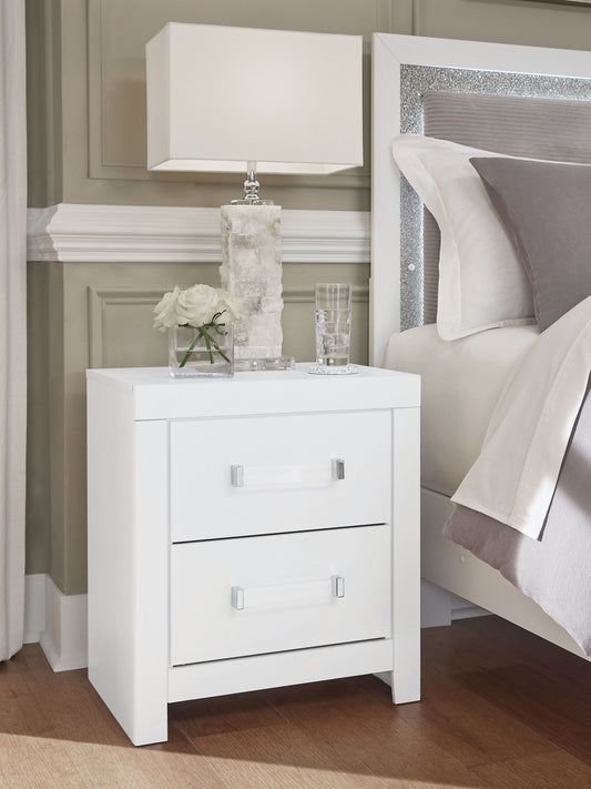 Raechalla - Two Drawer Night Stand - White