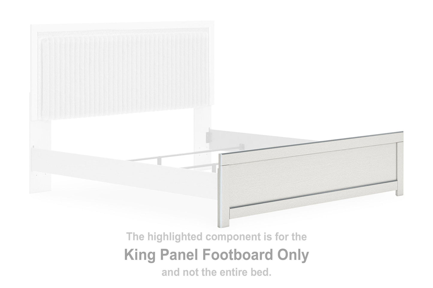 Birmonton - King Panel Footboard - White