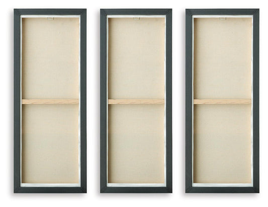 Larrondale - Wall Art Set (Set of 3) - Black / Gray / Brown