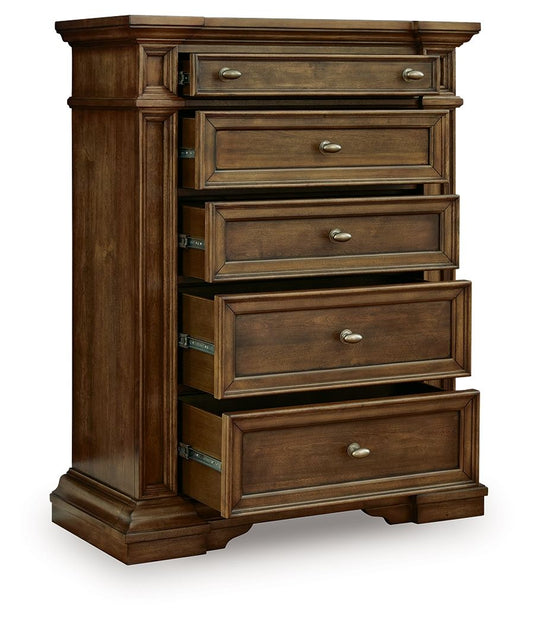 Channley - Five Drawer Chest - Brown
