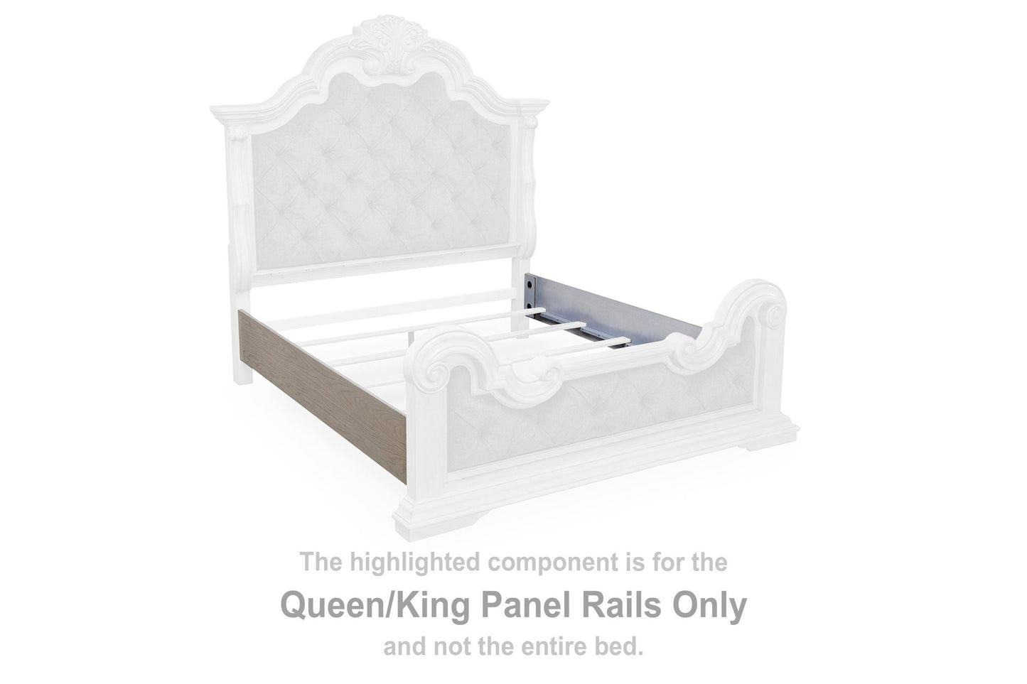 Andonhall - Queen/King Panel Rails - Antique White