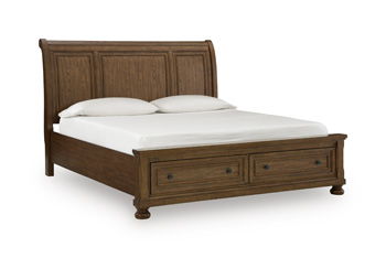 Havenstein - King/California King Sleigh Headboard - Warm Brown