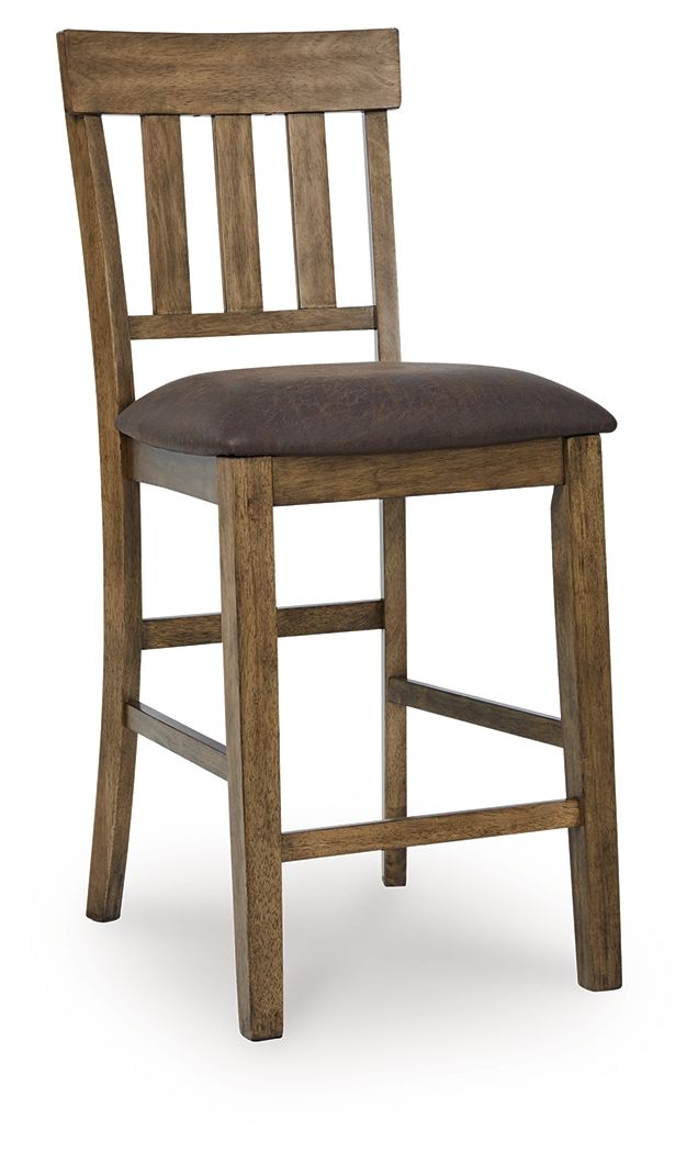 Broxtyn - Upholstered Barstool (Set of 2) - Light Brown