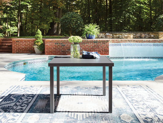 Point Bonita - Square Dining Table With Umbrella Option - Gray