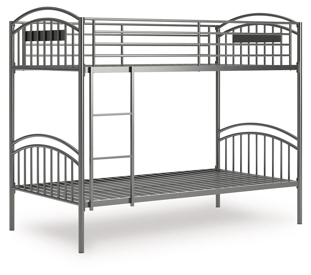Hilletran - Twin/Twin Bunk Bed With Ladder - Gray