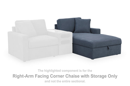 Modmax - RAF Corner Chaise With Storage - Ink