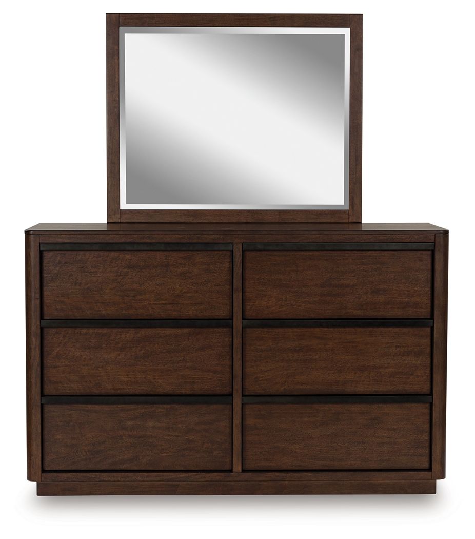 Kendamor - Dresser And Mirror - Dark Brown