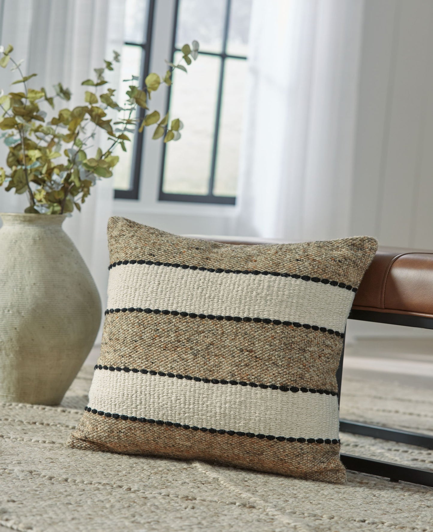 Rueford - Pillow (Set of 4) - Brown / Black / Natural