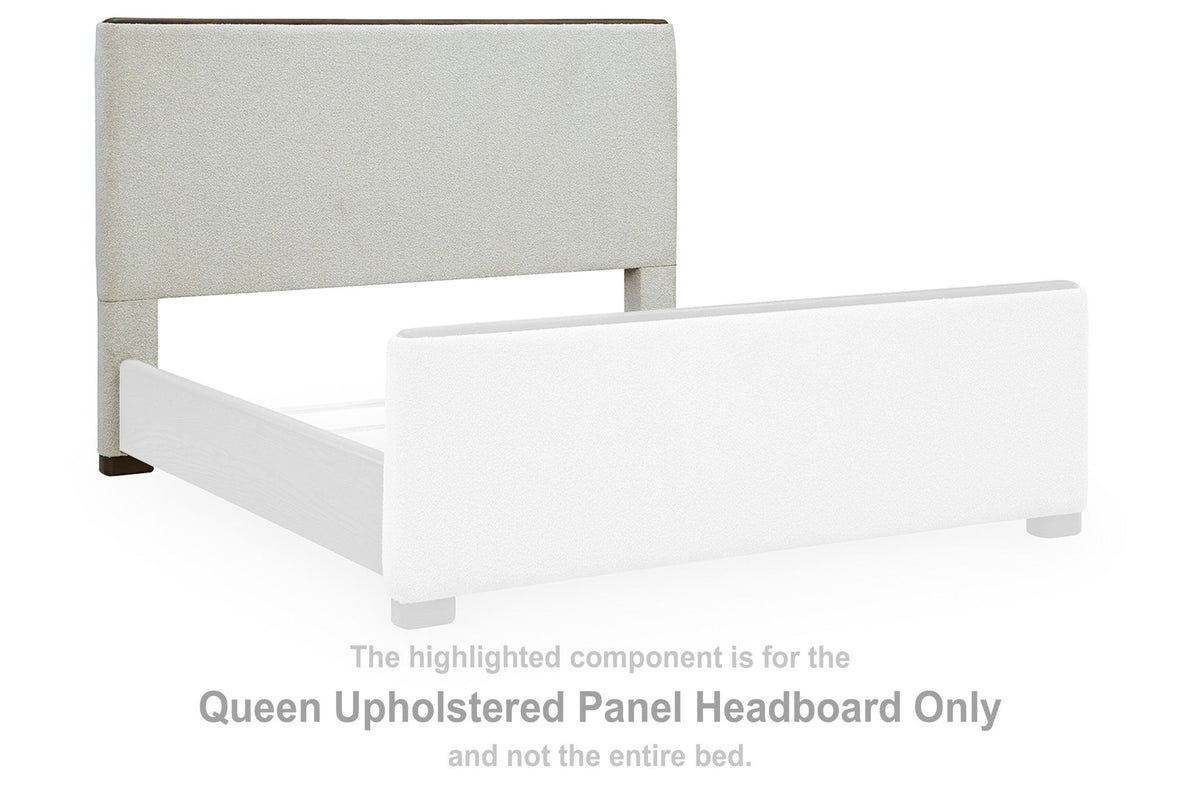 Darimore - Queen Upholstered Panel Headboard - Burnished Brown