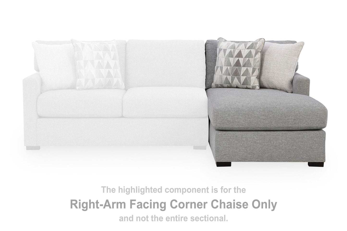 Artisian Loft - RAF Corner Chaise - Pewter