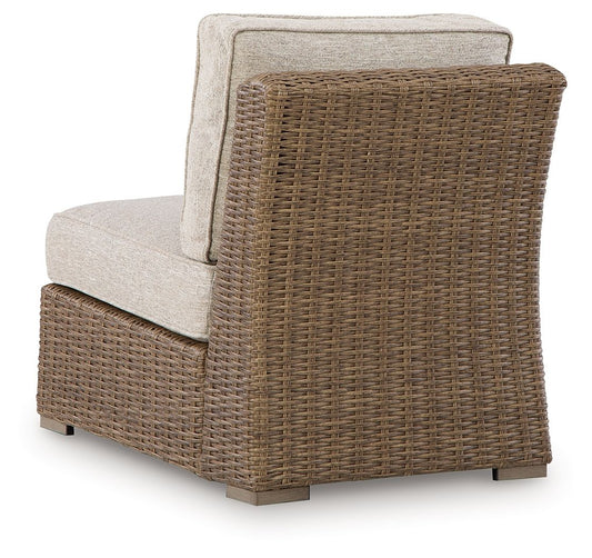 Revare Beach - Armless Chair With Cushion - Beige