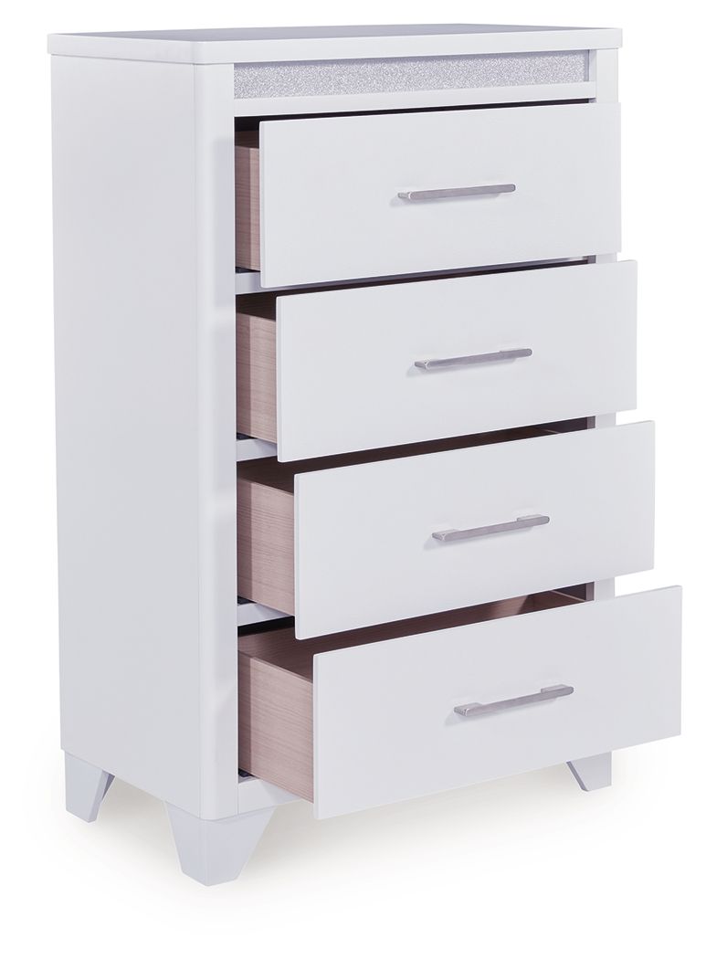 Frostlyn - Four Drawer Chest - White