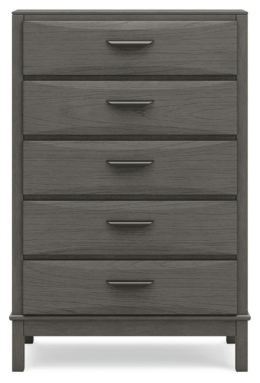 Triscanna - Five Drawer Chest - Gray