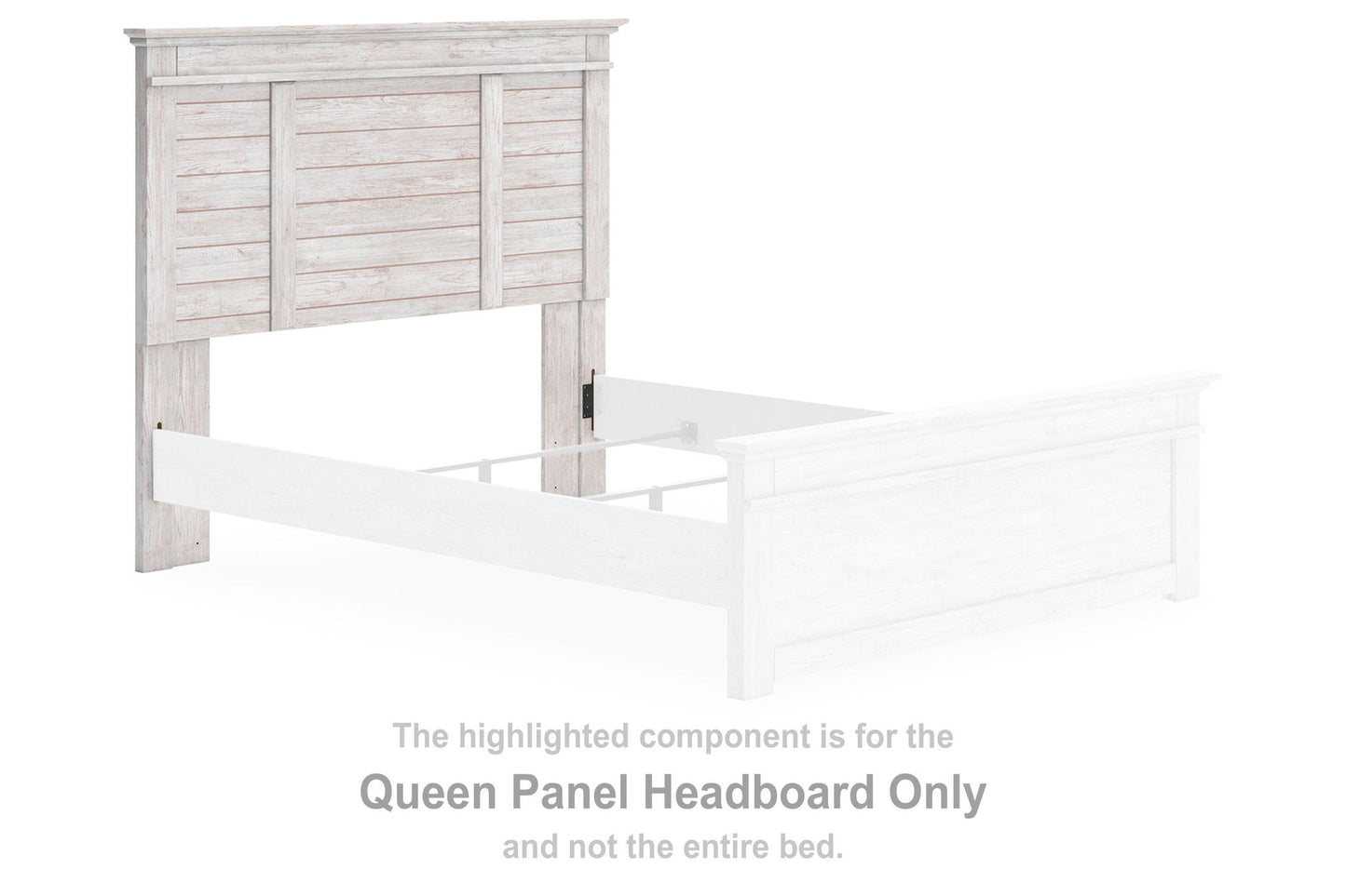 Fenderport - Queen Panel Headboard - Whitewash
