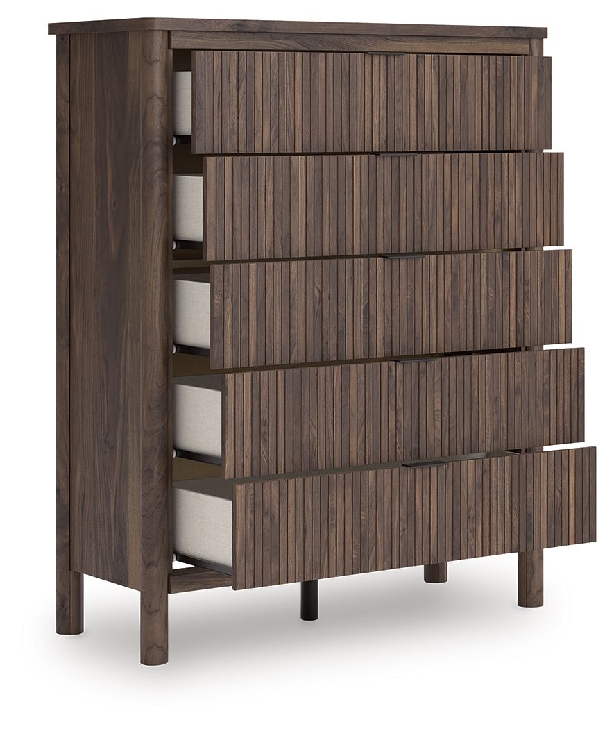 Cadmori - Five Drawer Wide Chest - Brown