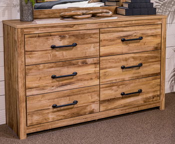 Branstony - Six Drawer Dresser - Brown