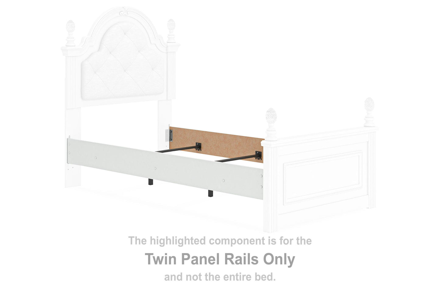 Maylilly - Twin Panel Rails - White